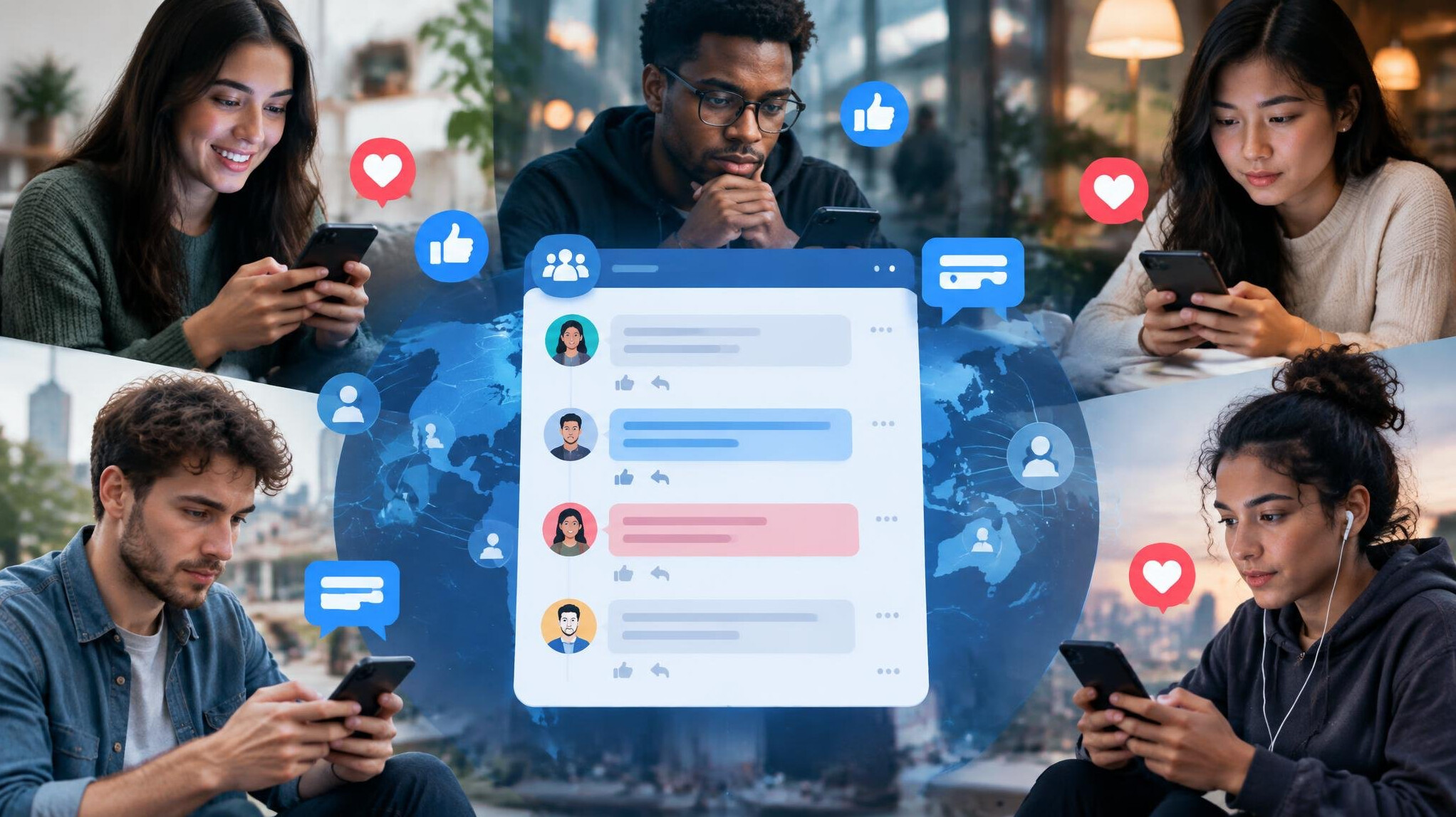 social media users discussing